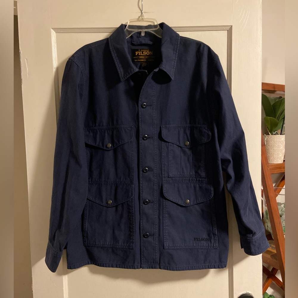 Filson Field Cruiser Jacket Blue Mussel NWT SOLD OUT Men's L Reverse Sateen